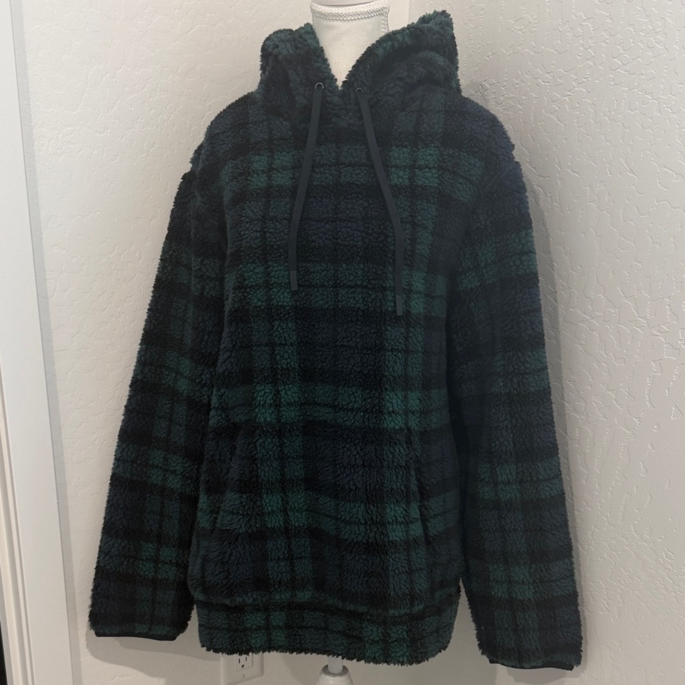 Vineyard Vines Black Watch Plaid Fleece Hoodie NWT